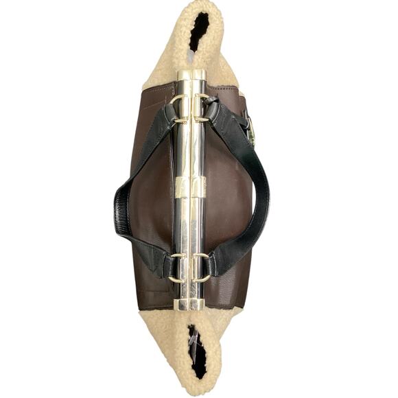 New Never Used Diane Von Furstenberg Bag Women’s 1 Size Shearling &Leather Brown - Picture 7 of 9